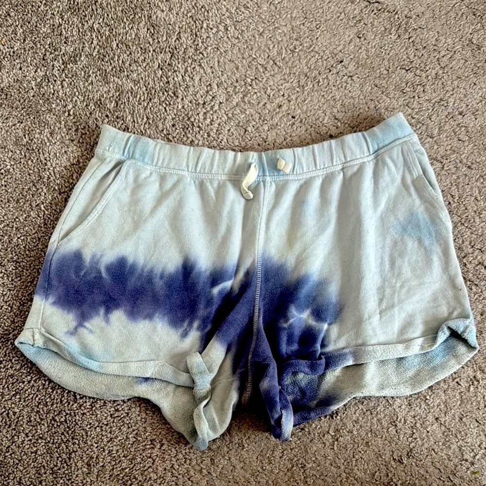 Blue Tie-Dye Shorts